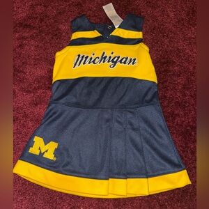 Michigan Wolverines Girls Cheerleader Outfit 12 Months NCAA cheer Navy Yellow